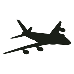 Avión en silueta de transporte de vuelo Diseño PNG