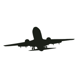 Airplane ascending silhouette PNG Design