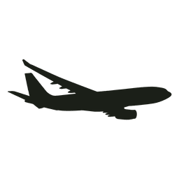 Silhueta de vôo de avião Desenho PNG