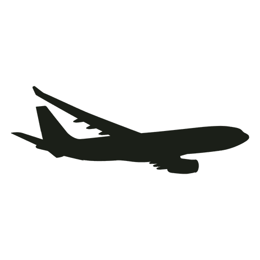 Avión volando silueta Diseño PNG