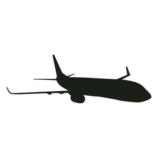 Airplane in flight silhouette PNG Design