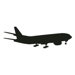 Silhueta de pouso de avião Desenho PNG