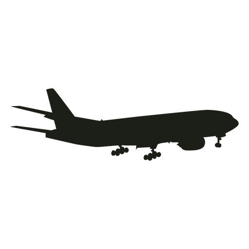 Airplane landing silhouette PNG Design