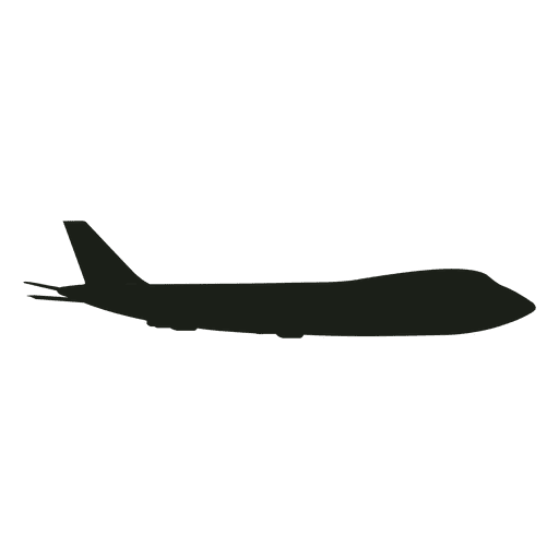 Seitenansicht der Flugzeugschattenbild PNG-Design