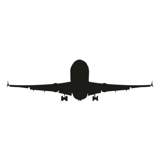 Airplane taking off silhouette
