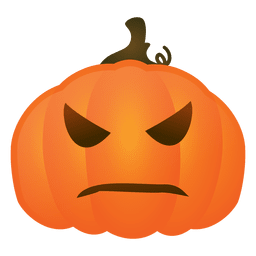 Abóbora de halloween com raiva Desenho PNG