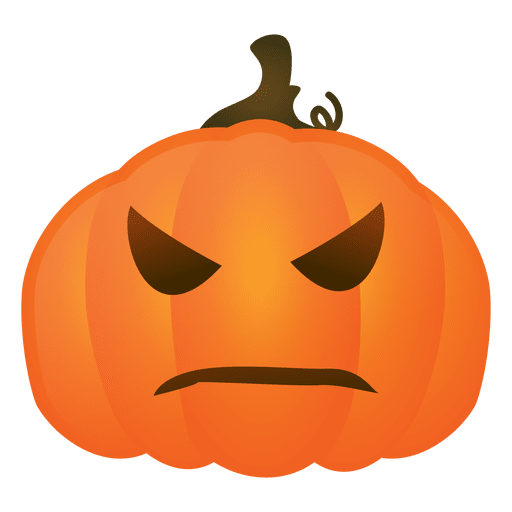 Angry halloween pumpkin PNG Design