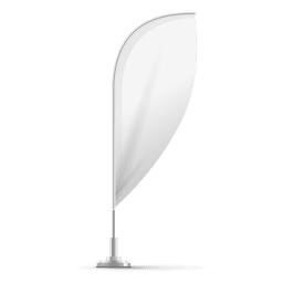 Blank feather convex flag PNG Design