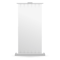 Blank roller banner front view Transparent PNG
