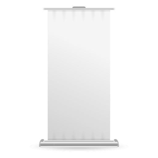 Blank roller banner front view PNG Design