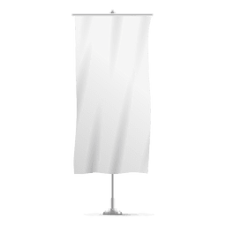 Bandeira de banner vertical em branco Desenho PNG