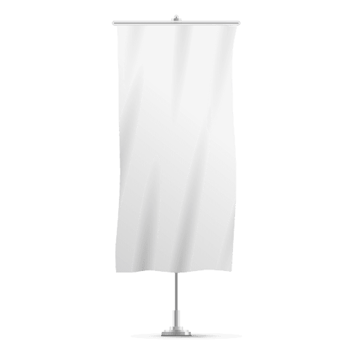 Bandera de banner vertical en blanco Diseño PNG