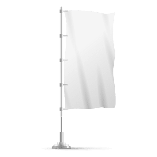 Blank vertical flag on pole PNG Design