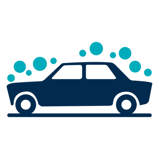 Icono de coche cubierto de burbujas