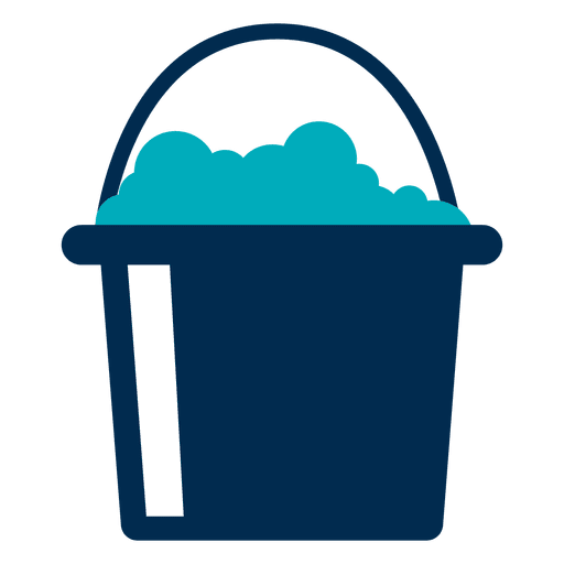 Bucket with foam icon