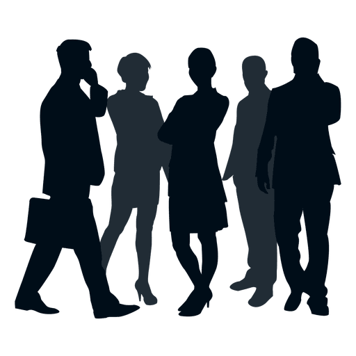 Business team group silhouette PNG Design