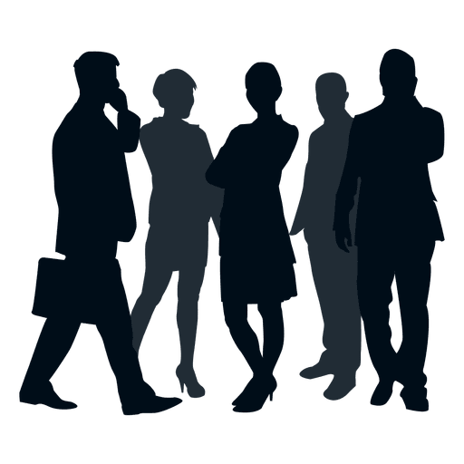 People Silhouette White Png