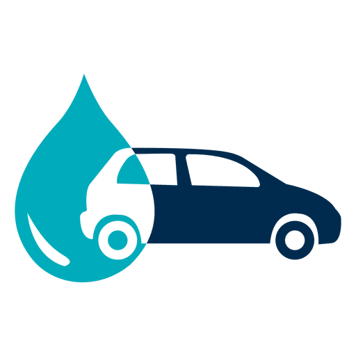 Auto mit Wassertropfensymbol PNG-Design