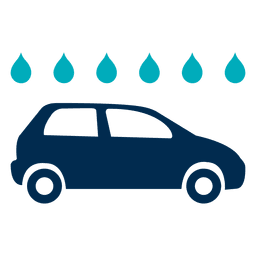Car with water drops icon PNG Design