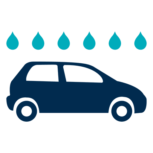 Car with water drops icon