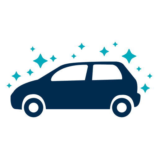 Clean sparkling car icon PNG Design