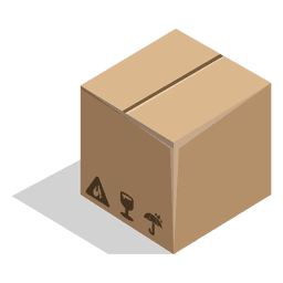 Closed box with package signs PNG Design Transparent PNG