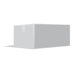 Closed white shallow cardboard box PNG Design Transparent PNG