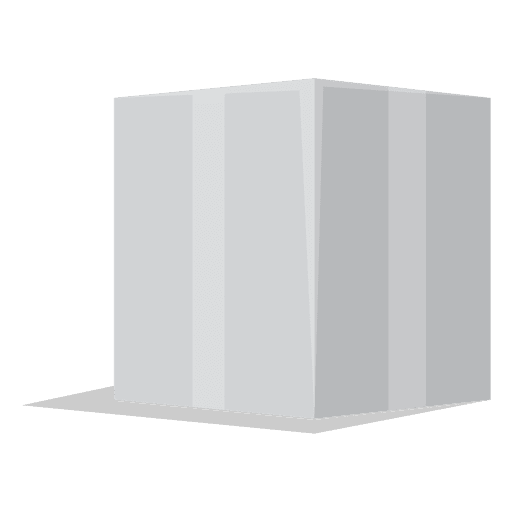 Geschlossener weißer quadratischer Karton PNG-Design