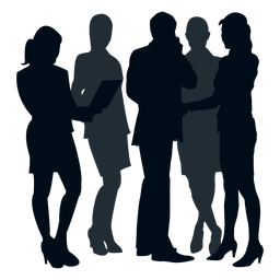 Silhueta da equipe do colega Desenho PNG