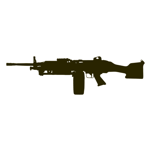 Silhueta de fuzil semiautomático Colt Desenho PNG