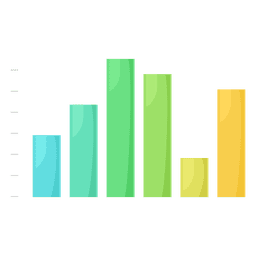Gráfico de gráfico de columnas Diseño PNG