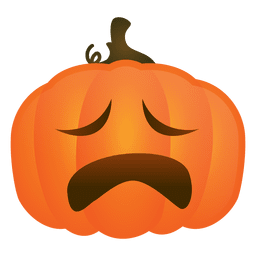 Calabaza de halloween llorando Diseño PNG