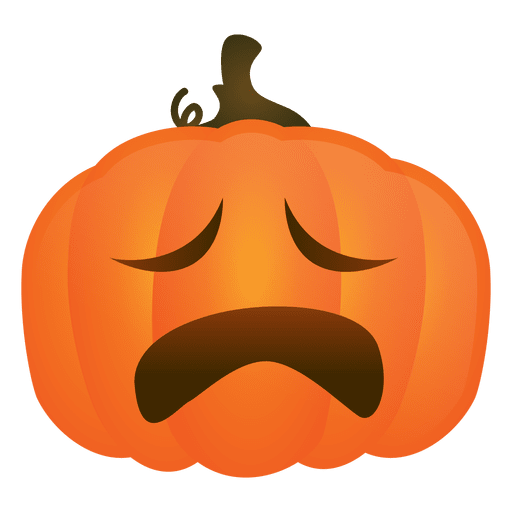 Crying halloween pumpkin