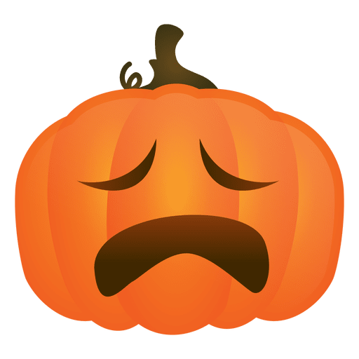 Crying halloween pumpkin PNG Design