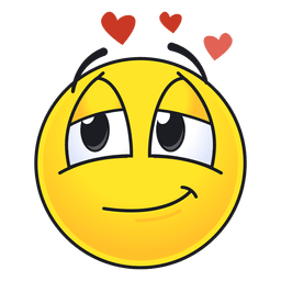 Emoticon lindo del amor Diseño PNG