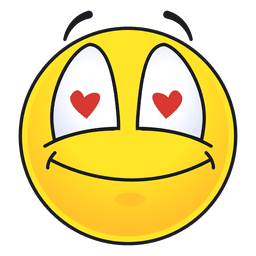 Emoticon de vista inlove Desenho PNG