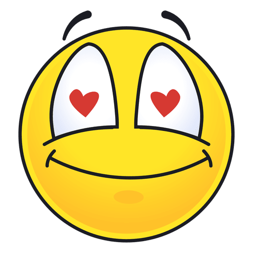 Emoticon lindo de la vista del amor Diseño PNG