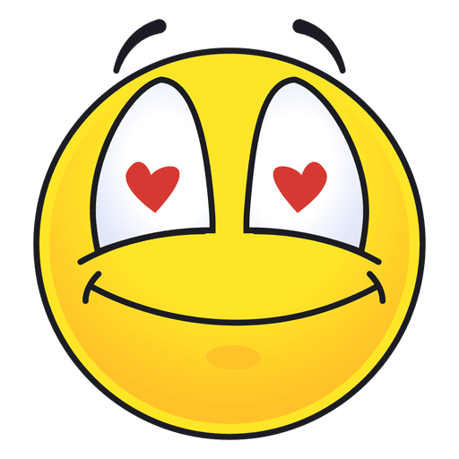 Netter Inlove-Anblick-Emoticon PNG-Design