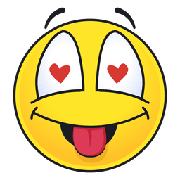 Emocion de lengua fuera de amor lindo Diseño PNG