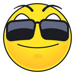 Emoticon de óculos de sol fofos Desenho PNG