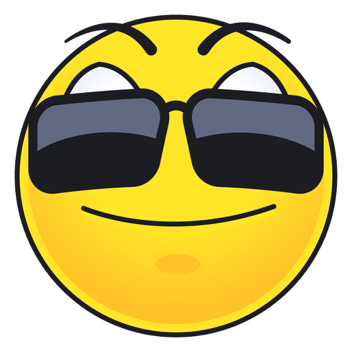 Emoticon lindo gafas de sol Diseño PNG