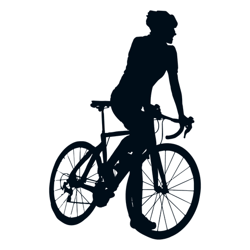 Radfahrer klettern silhouette PNG-Design