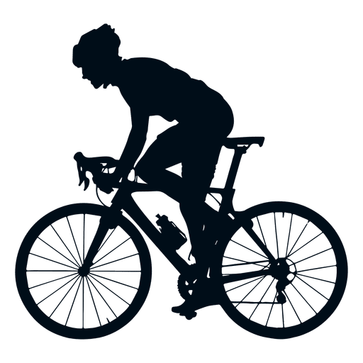 Design Png E Svg De Vista Lateral De Silhueta De Ciclista Para Camisetas 7313