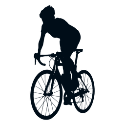 Cyclist spriting silhouette