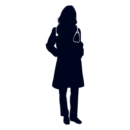 Doctor manos en silueta de bolsillos Diseño PNG