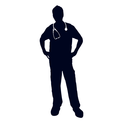 Desenho De Silhueta De Médico PNG , Vetor De Médico, Vetor