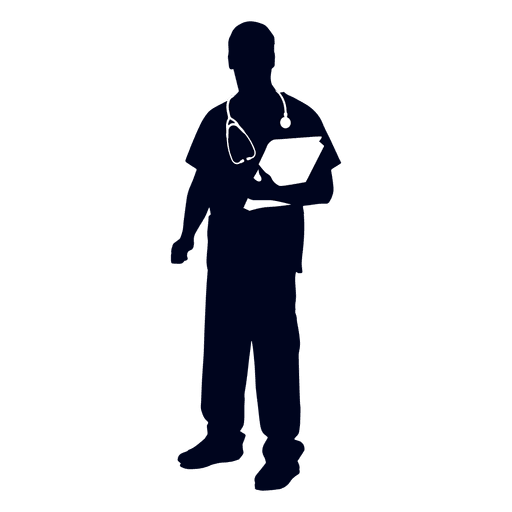 Doctor tenencia libro silueta Diseño PNG