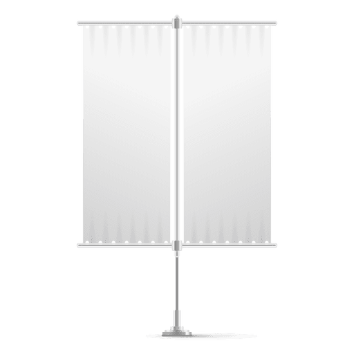 Bandeira vertical em branco duplo Desenho PNG