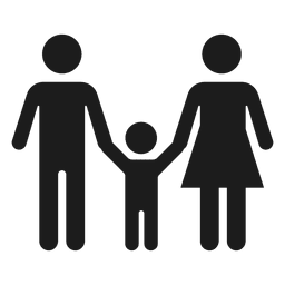 Familia con icono de niño