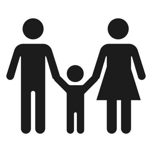 Family with child icon PNG Design